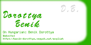 dorottya benik business card